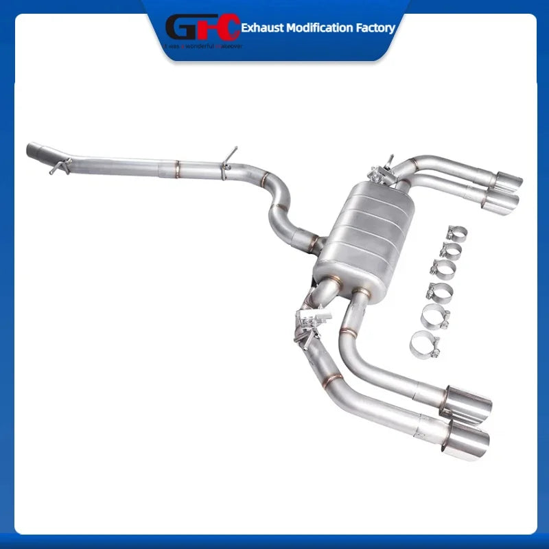 Catback Valvetronic Exhaust Pipe for Audi S3 2.0T 2014-2023 High-performance Stainless Steel Valve Exhaust Muffler System