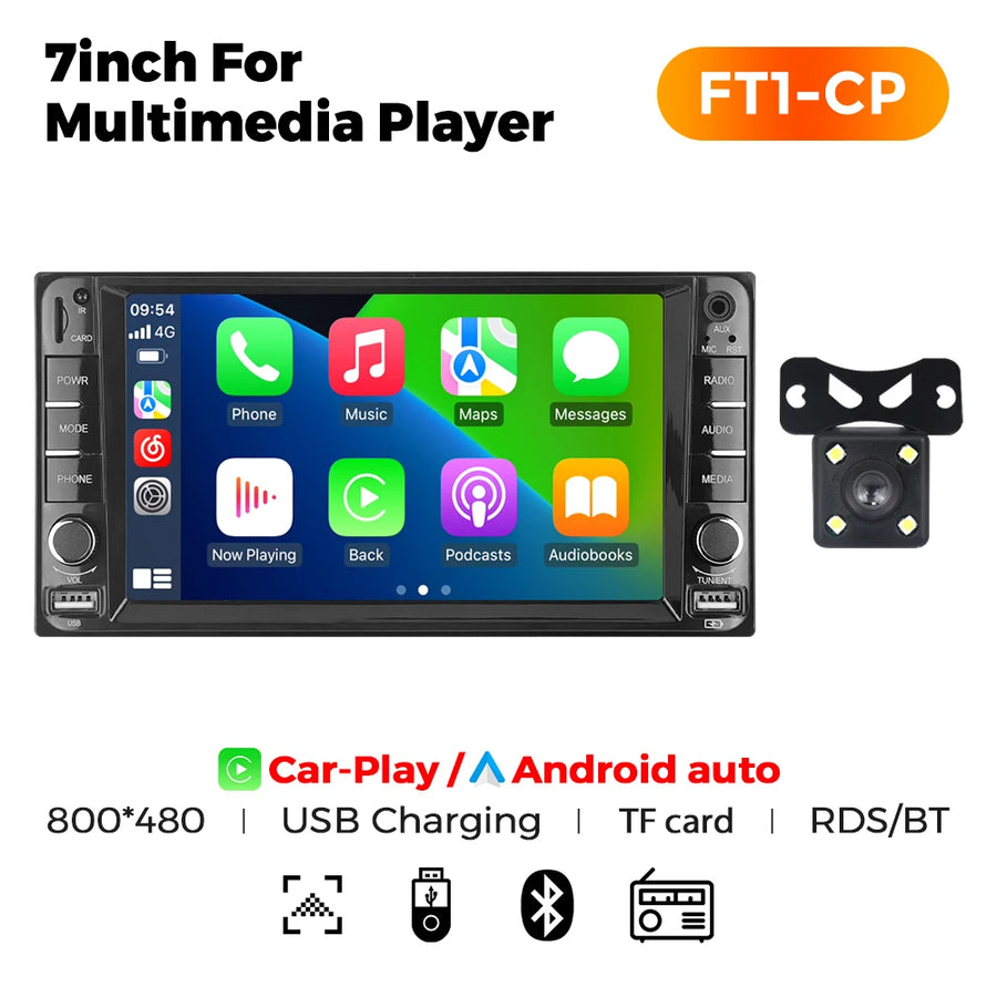 7-Inch CarPlay Receiver for Toyota Vios, Crown, Camry, Hiace, Previa, Corolla, RAV4 and Prado