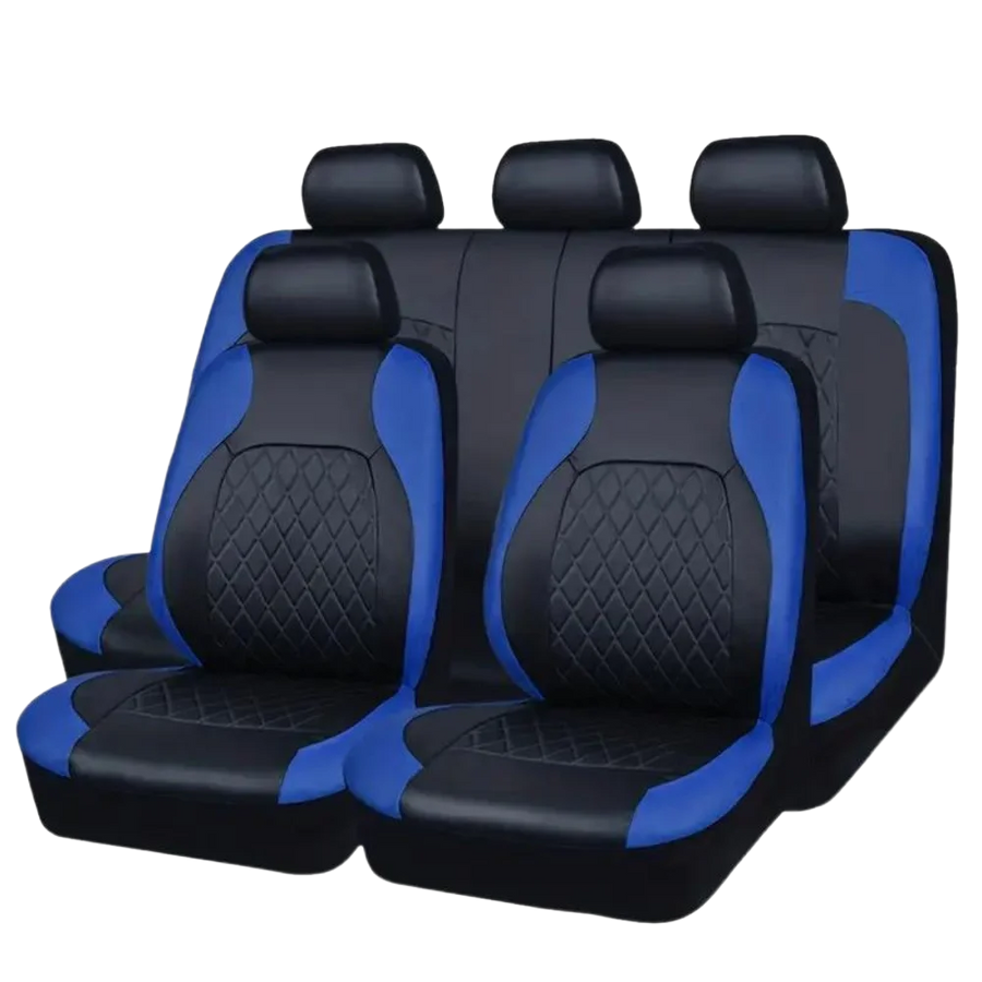 9-Piece Universal Car Seat Cover Set – Multiple Black Designs