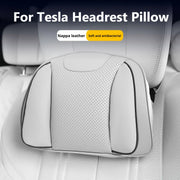 Tesla Car Headrest and Lumbar Support Pillow