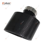 Universal Angled Oval Carbon-Fiber & Stainless Steel Exhaust Tip
