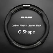 Breathable Nappa Leather Anti-Slip Steering Wheel Cover for Dodge Challenger, Charger, Dart & Ram 1500