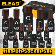 16-Piece SAE Hex Bit Impact Socket Set