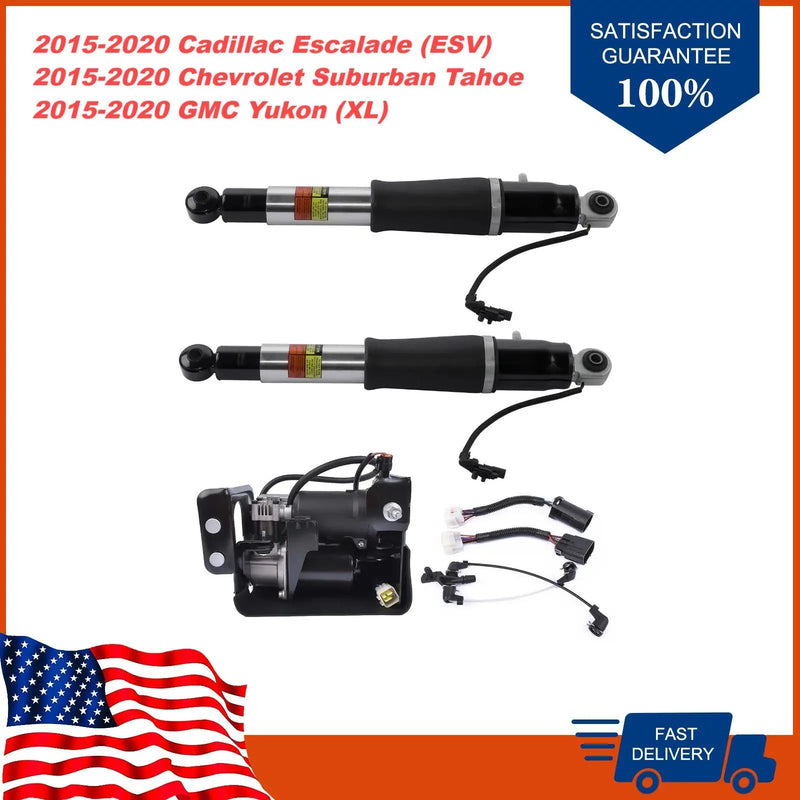 Rear Air Shock Absorber & Compressor Kit for Chevrolet Suburban/Tahoe 2015-2020