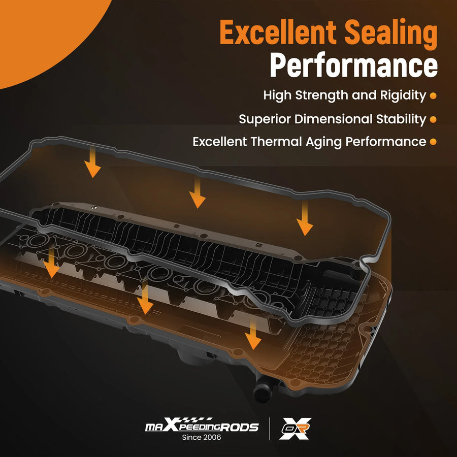 Aluminum Valve Cover with Gasket for BMW M54 Applications