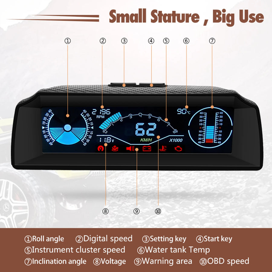 X90 OBD2 Car Head-Up Display and Digital Performance Gauge