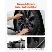 Matte Black Wheel Cover Set – Tesla Model 3/Y 18–20 in