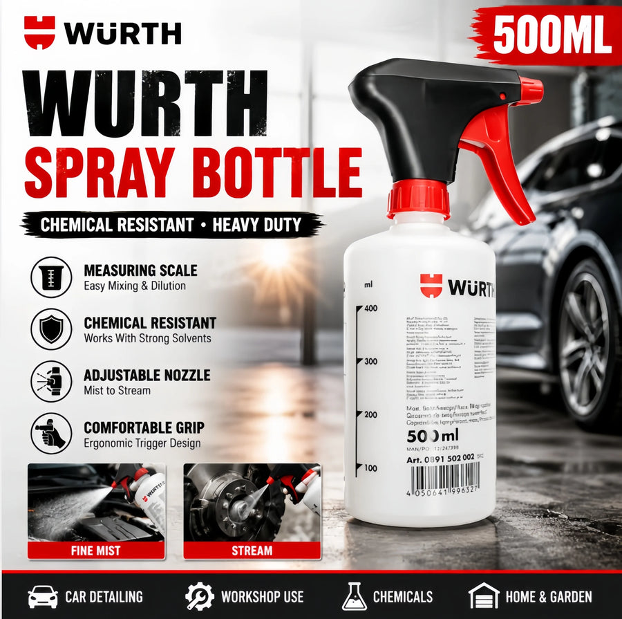 Würth Chemical-Resistant Trigger Spray Bottle – 500 mL