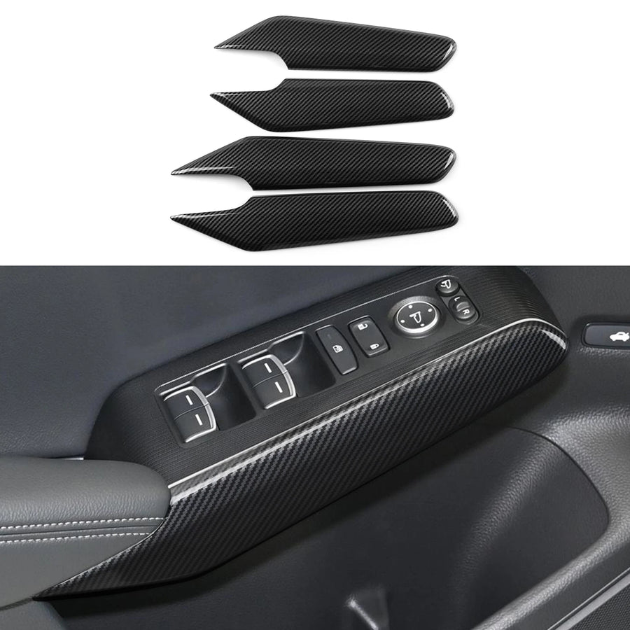 Carbon-Fiber-style Center Console and Gear Shift Panel Trim for Honda Civic 2022-2026