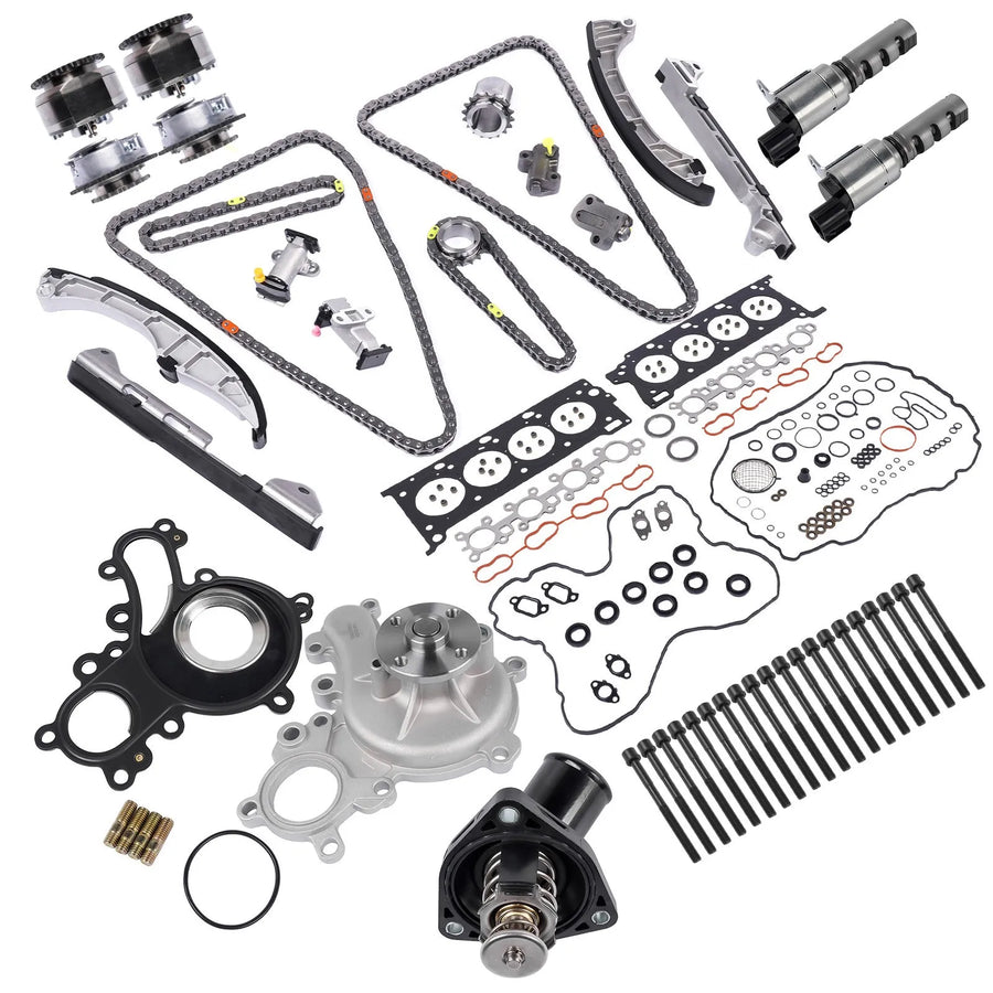 Head Gasket Set Timing Chain Water Pump Camshaft for Toyota Tundra Lexus