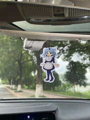 Wikipe‑tan Maid Anime Girl Hanging Car Air Freshener
