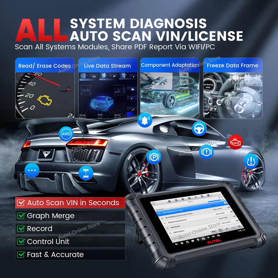 Autel MaxiCheck MX900 Bidirectional All-System OBD2 Scanner