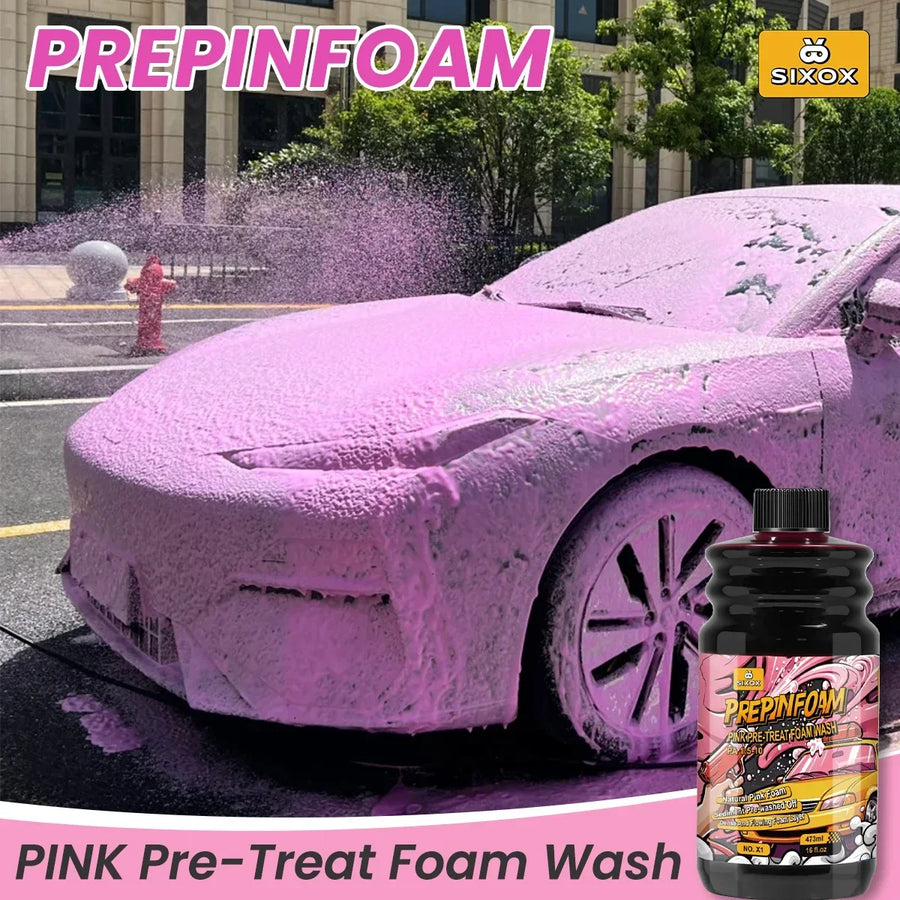 Concentrated Pink Snow-Foam Car Wash Shampoo – 100–473 ml
