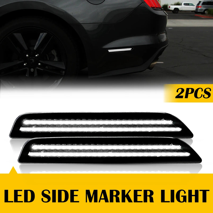 2-Piece LED Bumper Side Marker Lights for Ford Mustang 2010-2014