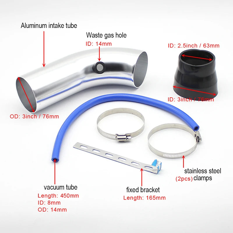 Intake Air Filter for 76MM Car Air Filter Cold Air Intake Air Filter 3Inch Car Modified Inletinlet Mushroom Head Car Sports Filter