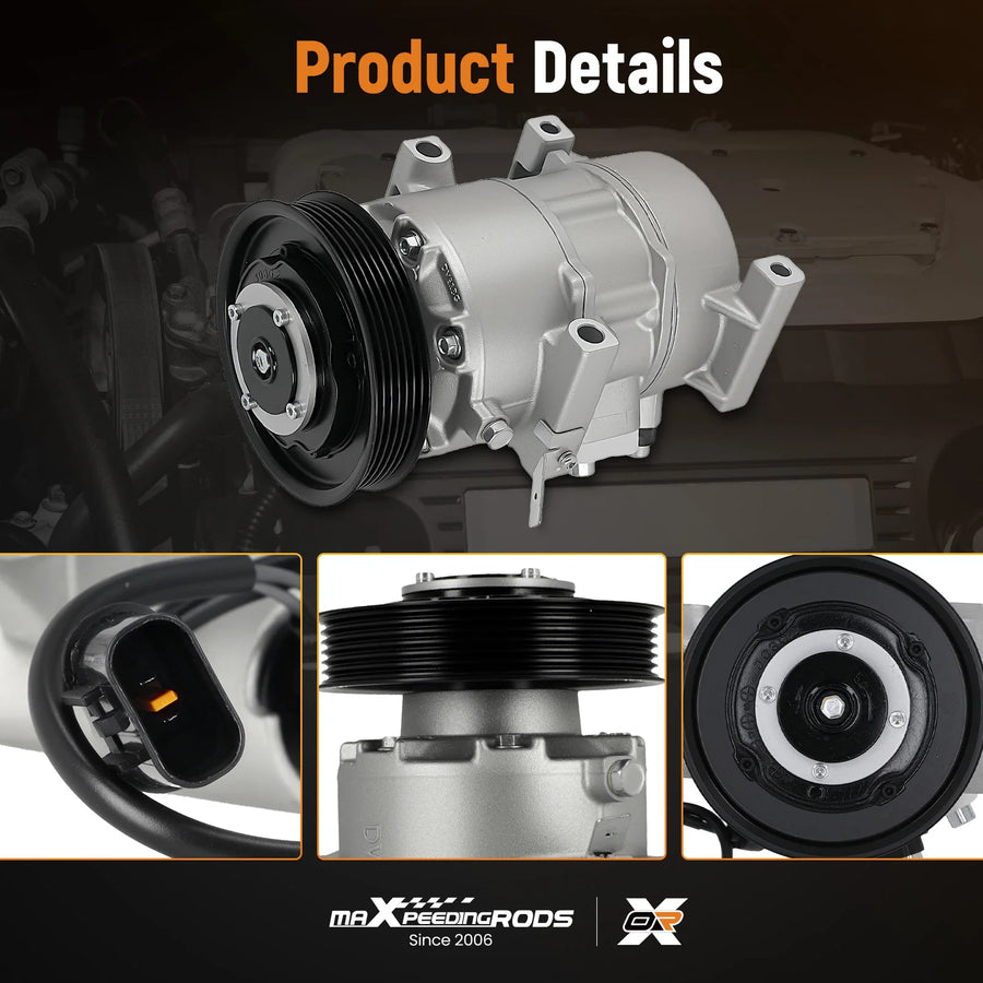 A/C Compressor and Clutch for Hyundai Accent 2012-2017 Aluminum