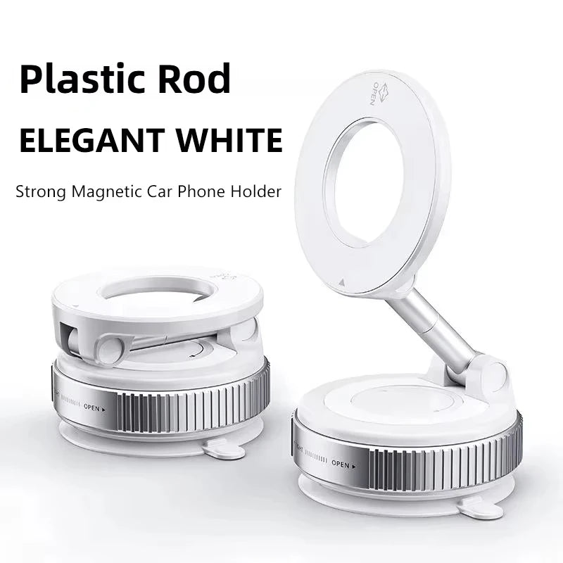 Foldable Magnetic Car Phone Holder with Vacuum Suction Mount