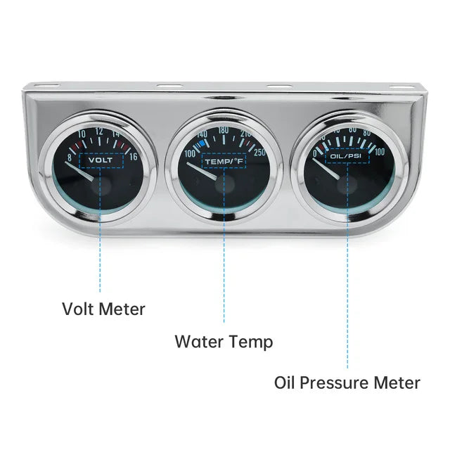 52mm Oil Pressure, Water Temperature, Oil Temperature and More Automotive Gauge