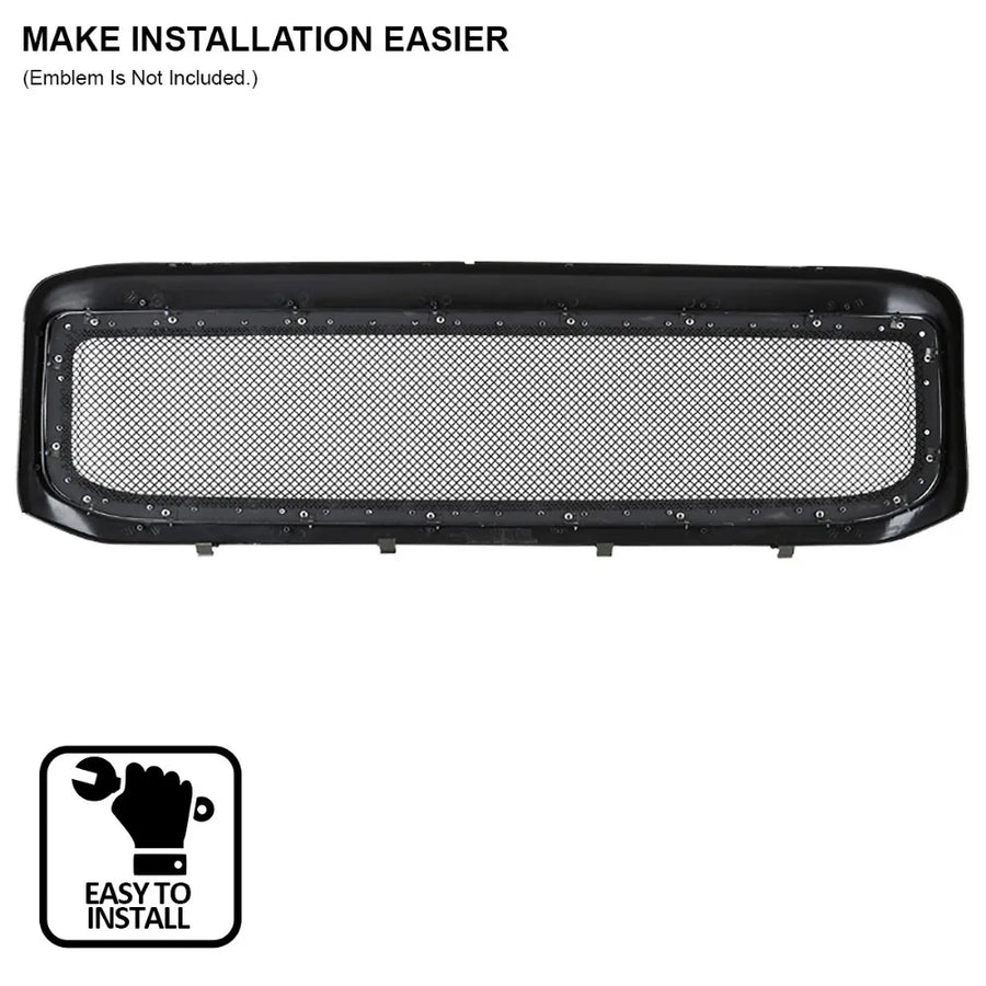 Mesh Rivet-Style Front Grille with Shell for 1999–2004 Ford F-250/F-350
