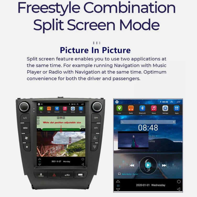 Lexus IS250/IS350 9.7 in Android 12 Car Stereo – 2GB/32GB