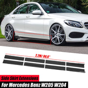 8-Piece 86.6-Inch Side Skirt Extension Kit for Mercedes-Benz C/E-Class