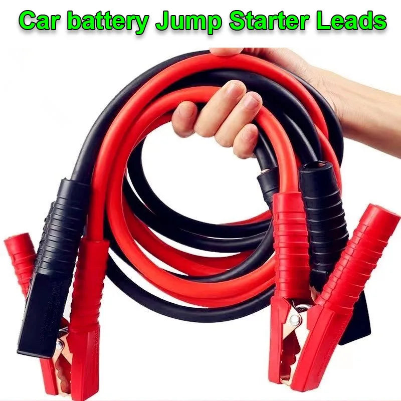 3m/4m Emergency Battery Jumper Leads with Insulated Clamps