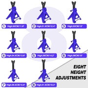 3-Ton Ratcheting Jack Stand Set