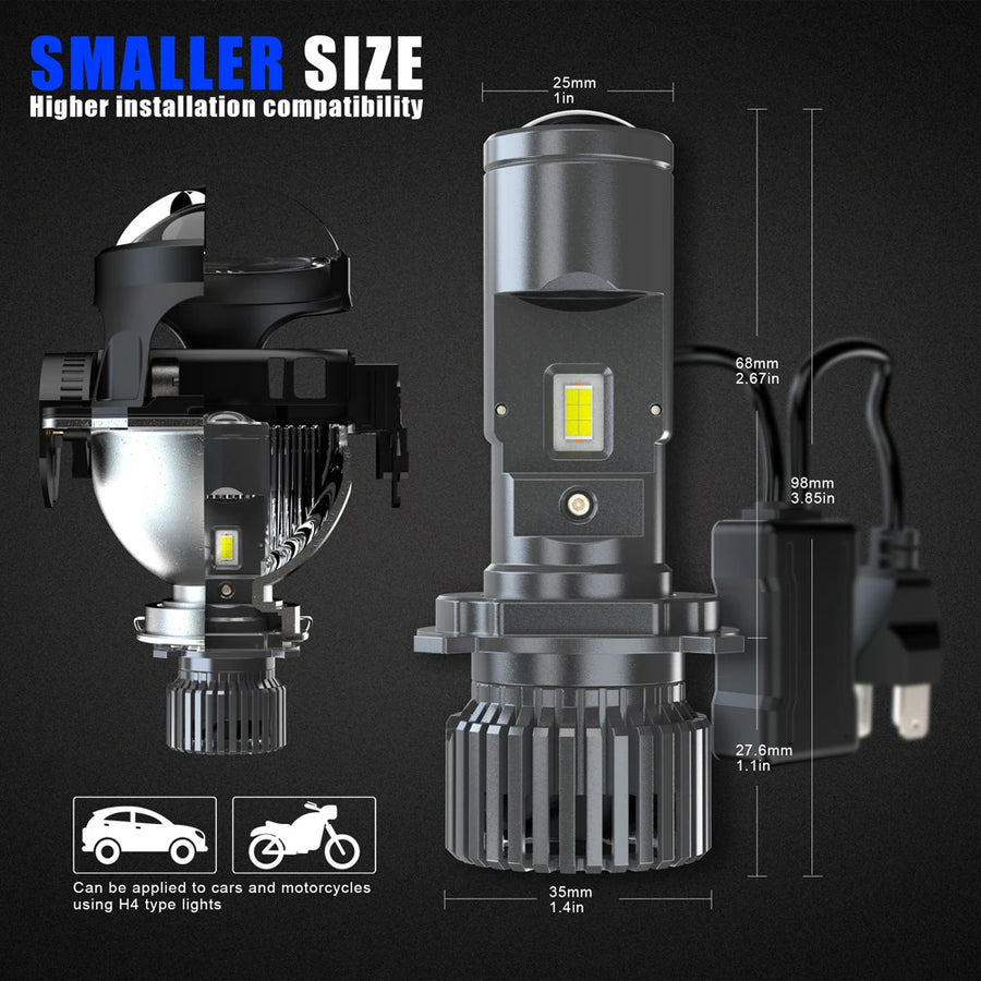 LED Projector Headlight Bulb for H4
