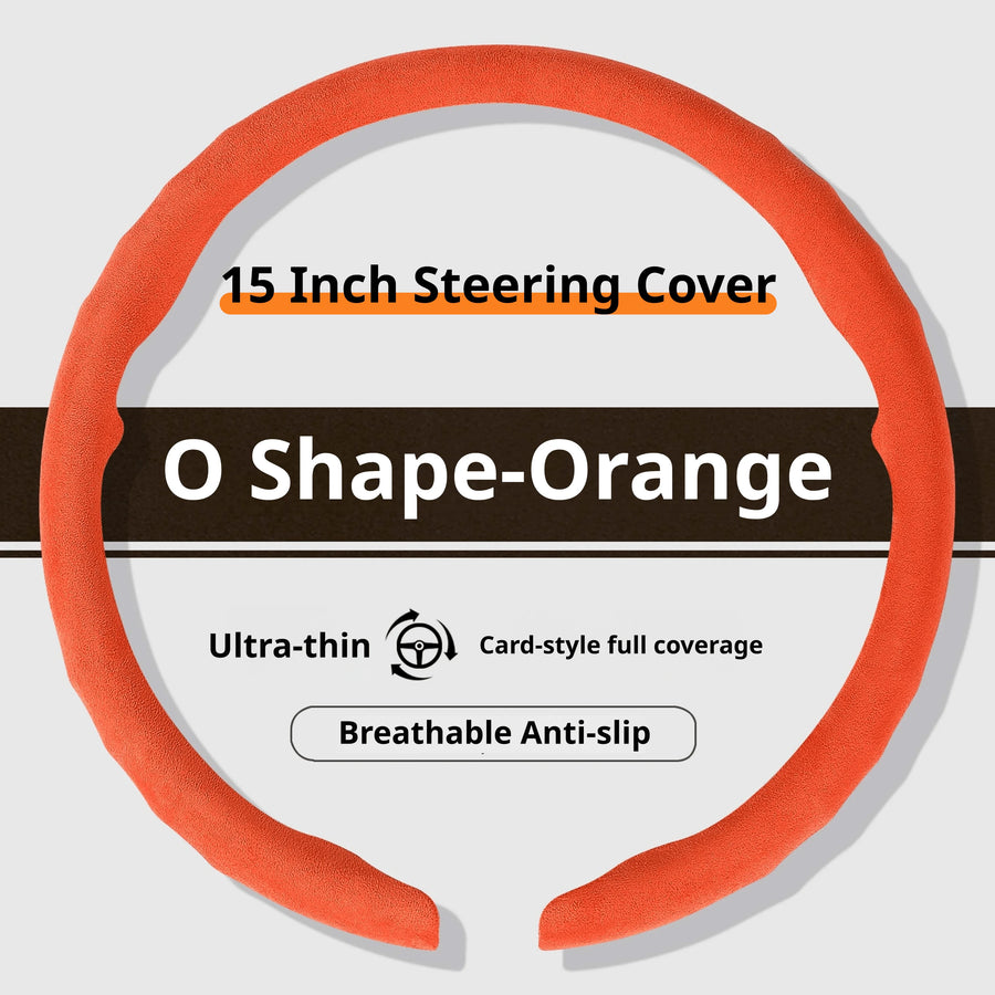 Suede 15 Inch Steering Wheel Cover