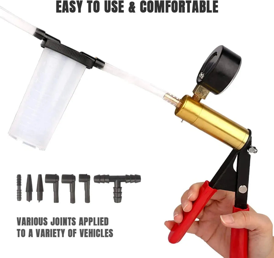 Handheld Vacuum Pump and Brake Bleeder Test Kit