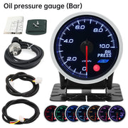 52mm 8-color Oil Pressure, Oil Temperature, Turbo Boost and More Automotive Gauge