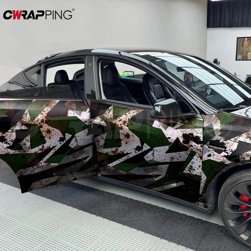 Rust Camouflage Automotive Vinyl Wrap – Multiple Sizes