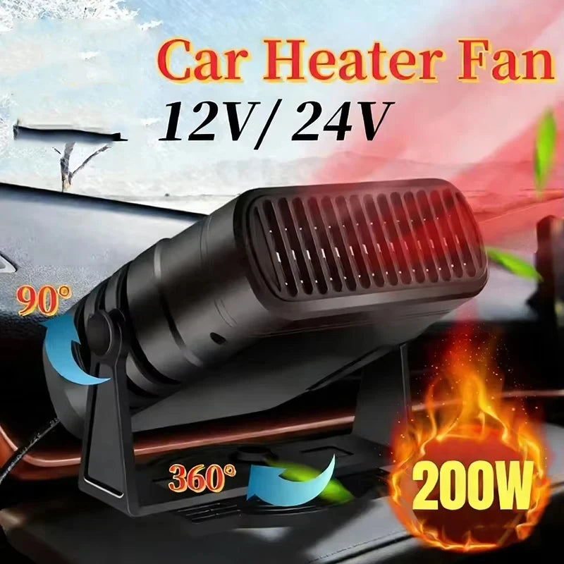 12V/24V 200W Portable Car Heater & Defroster Fan