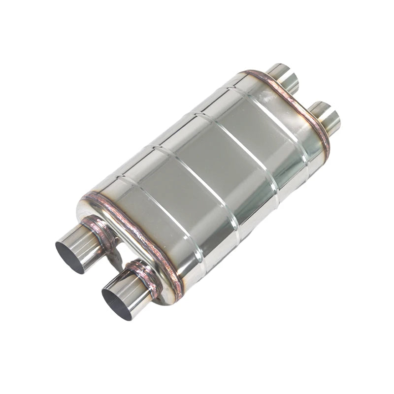 304 Stainless Steel Exhaust Muffler for 1.5mm Thickness Polished Then Brushed Finish