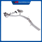 304 Stainless Steel Valved Cat-Back Exhaust System for Audi S4 B9 2018-2024