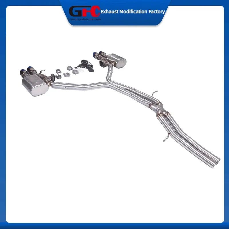 304 Stainless Steel Valved Cat-Back Exhaust System for Audi S4 B9 2018-2024