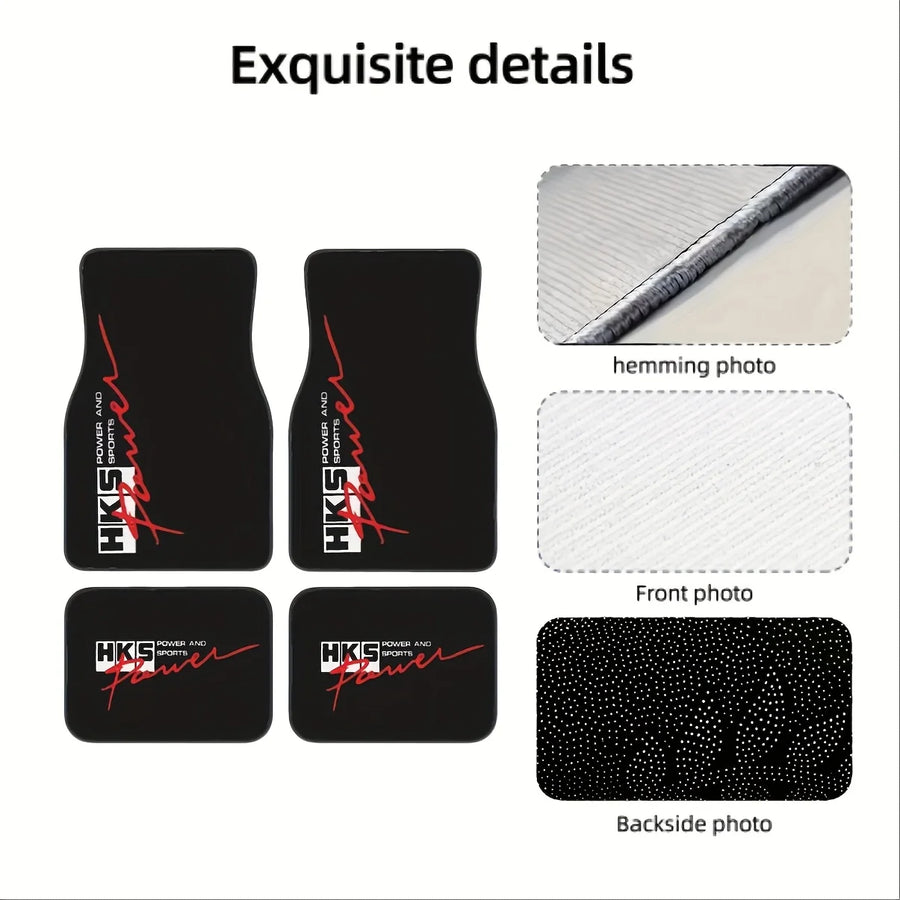 HKS Power and Sports 4-Piece Car Floor Mat Set