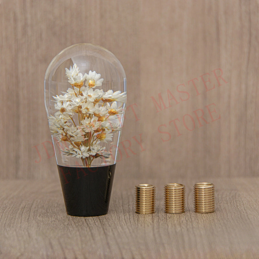 10cm Acrylic Flower Manual Gear Shift Knob