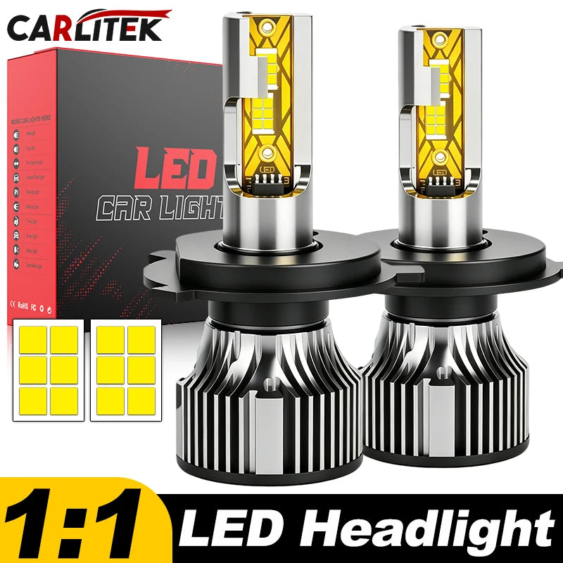 2-Piece H1/H3/H4/H7/H11/9005 LED Headlight Bulb – 6000K, CANBUS