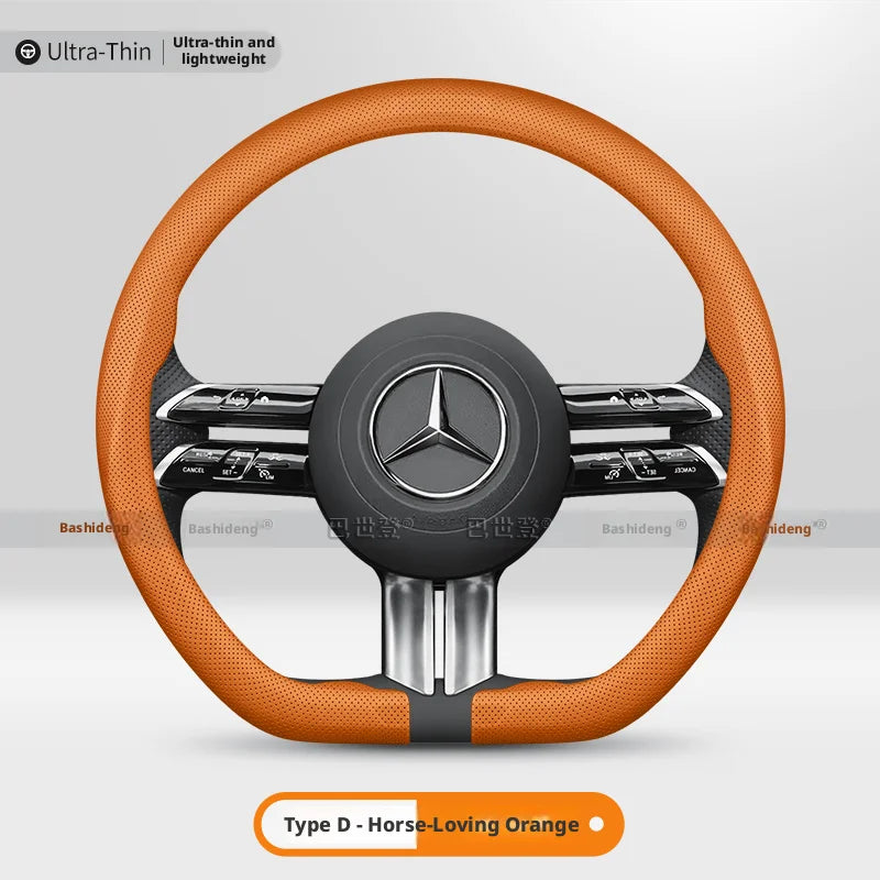 Nappa Steering Wheel Cover for MERCEDES-BENZ GLA GLB GLC GLE-Class A C E S Class
