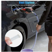 Manual Fluid Transfer Siphon Pump Set with Hose & Clamps