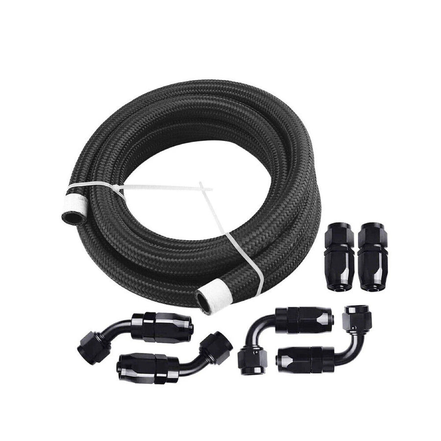20FT Nylon Braided Fuel Line 6AN Oil/Gas/Fuel Hose End Fittings Kit US