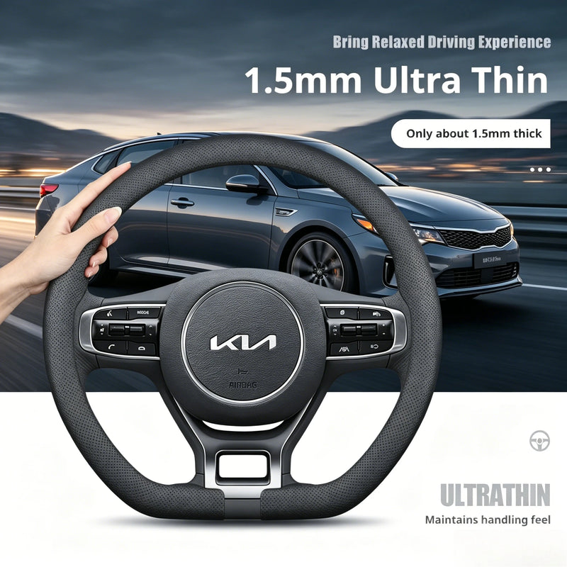 Nappa Steering Wheel Cover for Kia Sorento Carnival Sportage Ray K5 EV3 K8