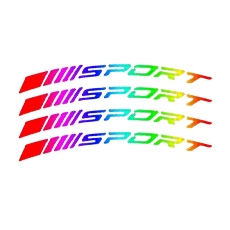 4-Piece Reflective Wheel Rim Decal Set