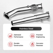 Stainless Steel 3 in Exhaust Downpipe for 1999–2004 Volkswagen Golf/Jetta/Beetle