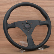 Universal 14-inch Monte Carlo Style Leather Sport Steering Wheel