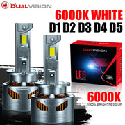 2-Piece D1S/D2S/D3S/D4S LED Headlight Conversion Bulb – 6000K, CANBUS