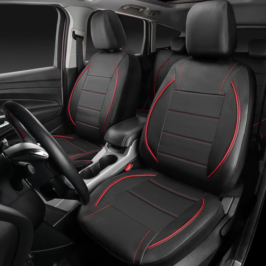 Universal 5-seat Leather-look Car Seat Cover and Cushion Set