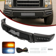 Steel Raptor-Style Front Bumper with LED Lights for 2009–2014 Ford F-150