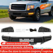 Steel Raptor-Style Front Bumper with LEDs for 2009–2014 Ford F-150